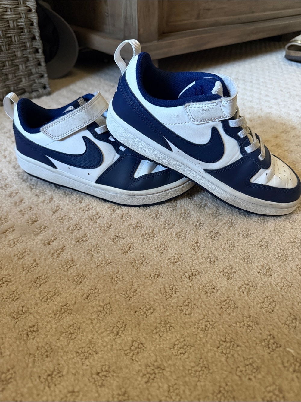 kids Nike Court Borough Low 2 white /signal blue